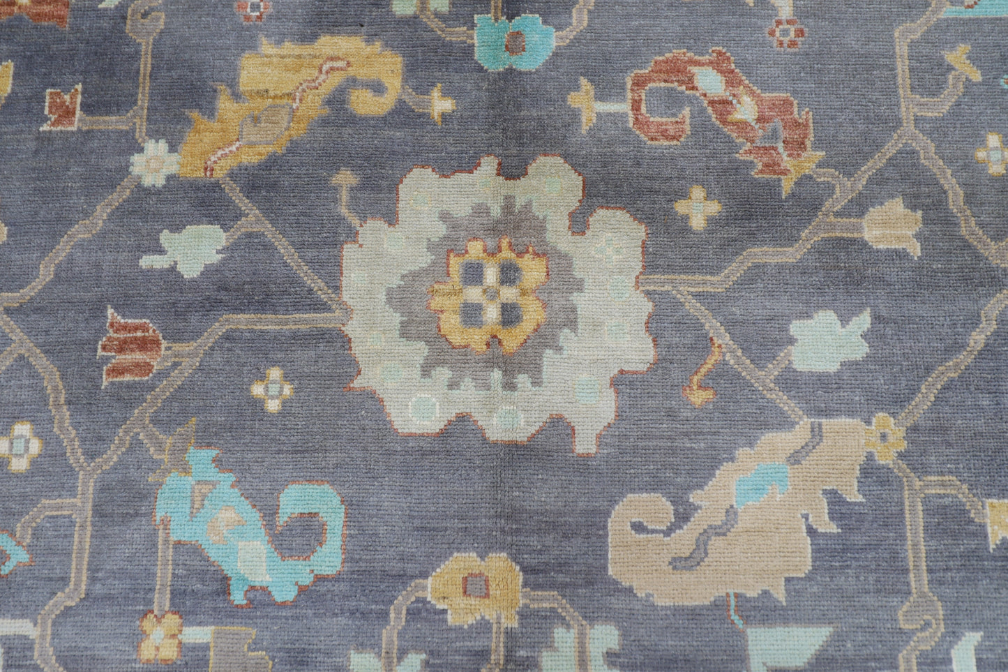 209 x 300 cm | Oushak Afghan Tribal Hand Knotted Natural Veg Dye Wool Carpet