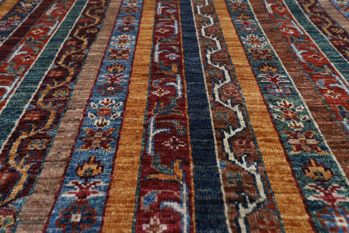 160 x 205 cm | Shawl Afghan Tribal Hand Knotted Natural Veg Dye Wool Carpet