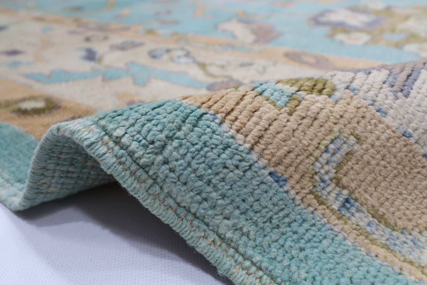 207 x 307 cm | Oushak Afghan Tribal Hand Knotted Natural Veg Dye Wool Carpet