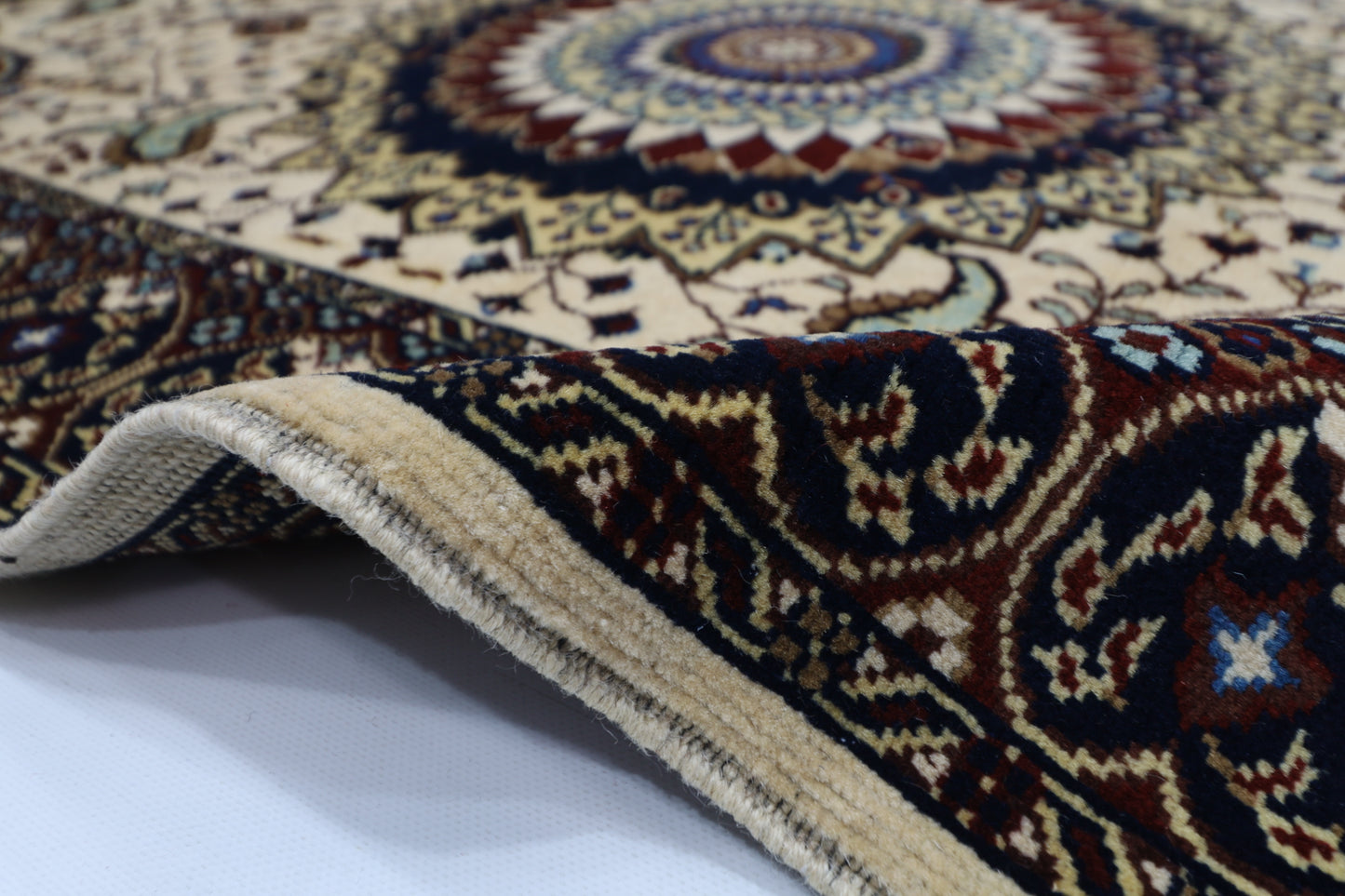 105 x 146 cm | Medallion Afghan Tribal Hand Knotted Natural Veg Dye Wool Carpet