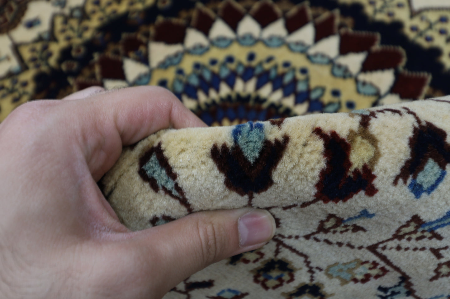 105 x 146 cm | Medallion Afghan Tribal Hand Knotted Natural Veg Dye Wool Carpet