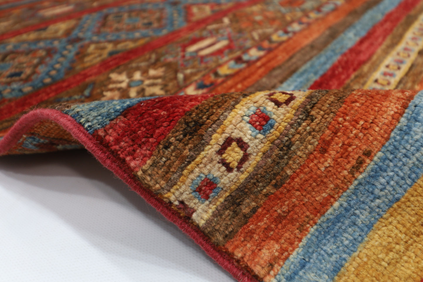 105 x 152 cm | Khorjun Afghan Tribal Hand Knotted Natural Veg Dye Wool Carpet