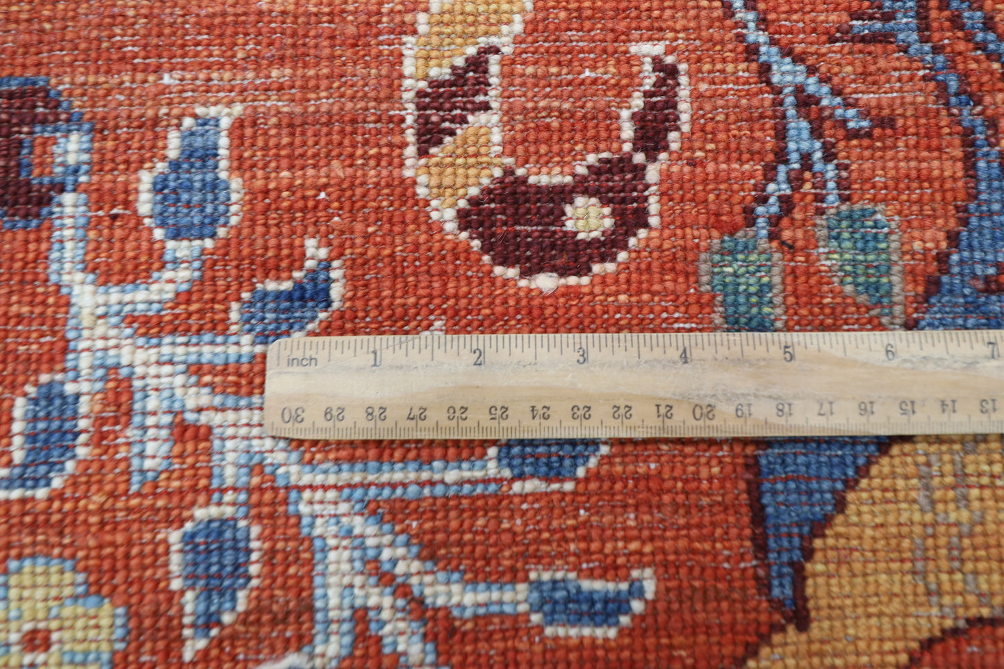 270 x 355 cm | Birds Orange Area Rug Afghan Hand Knotted Veg Dye Wool carpet