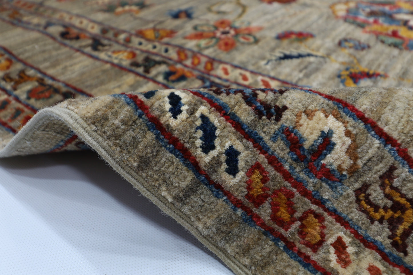 100 x 148 cm | Sultani Afghan Tribal Hand Knotted Natural Veg Dye Wool Carpet