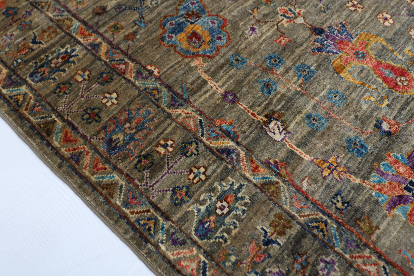 105 x 145 cm | Sultani Afghan Tribal Hand Knotted Natural Veg Dye Wool Carpet