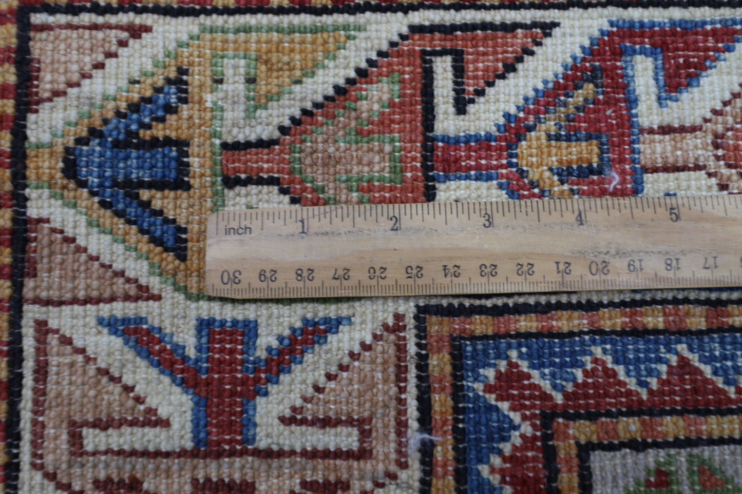 126 x 186 cm | Grey Afghan Tribal Hand Knotted Natural Veg Dye Wool Carpet