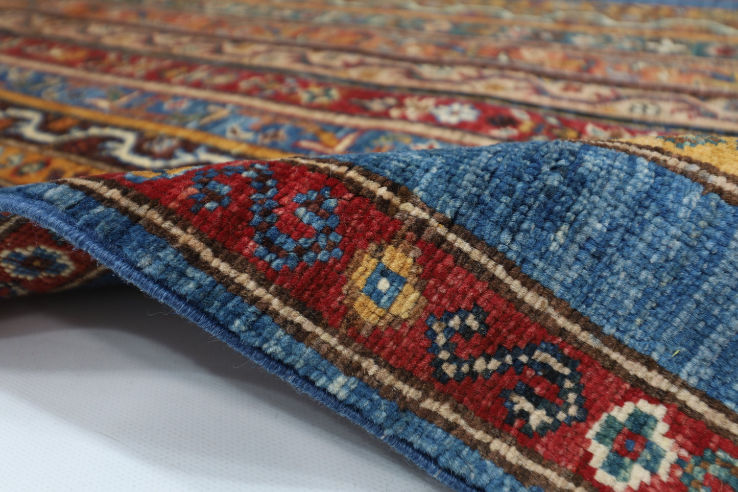 79 x 257 cm | Shawl Afghan Tribal Hand Knotted Natural Veg Dye Wool Carpet
