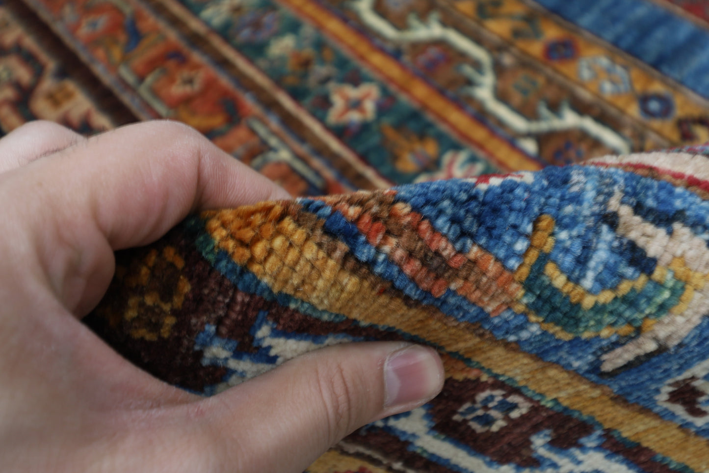 79 x 257 cm | Shawl Afghan Tribal Hand Knotted Natural Veg Dye Wool Carpet