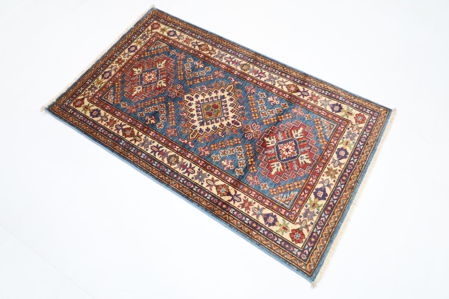 80 x 133 cm | Kazak Afghan Hand Knotted Carpet