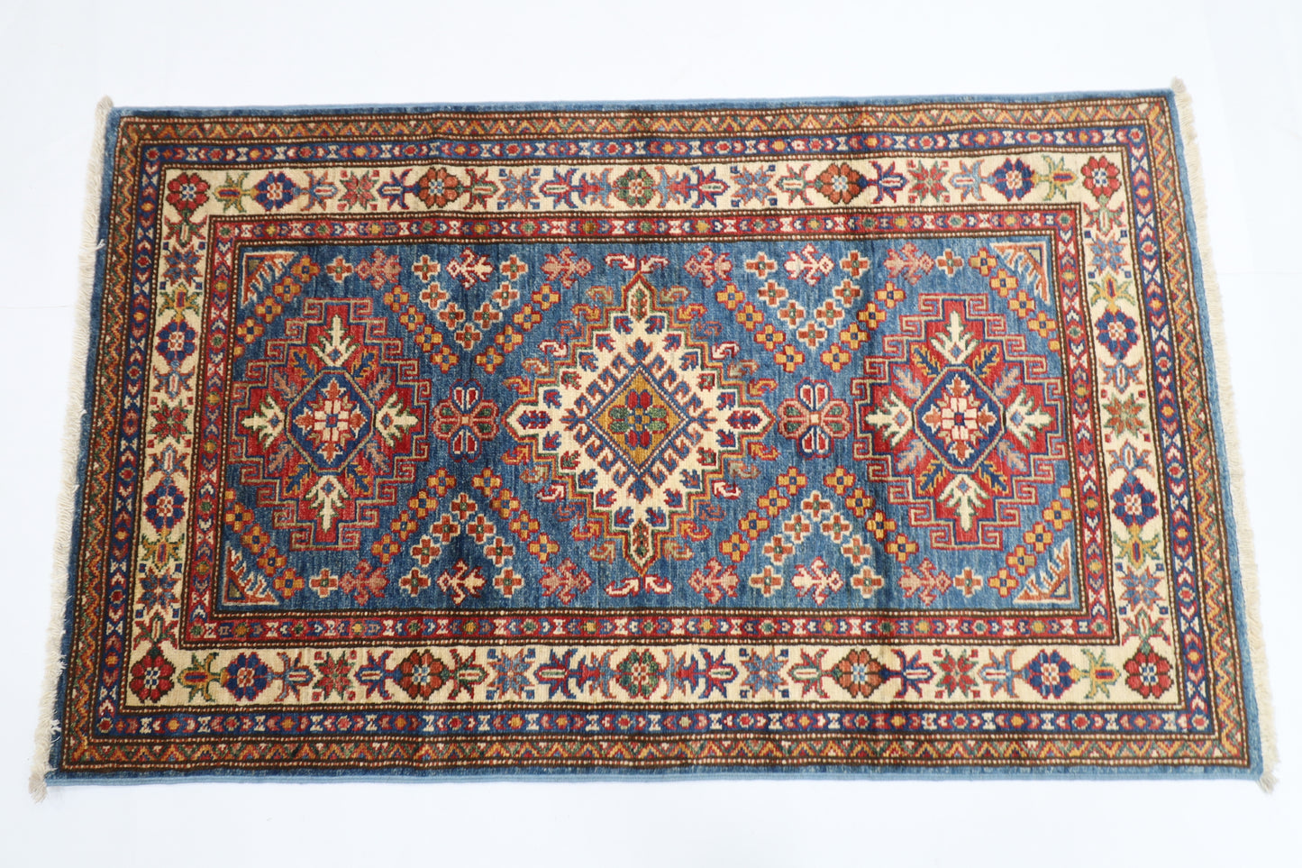 80 x 133 cm | Kazak Afghan Hand Knotted Carpet