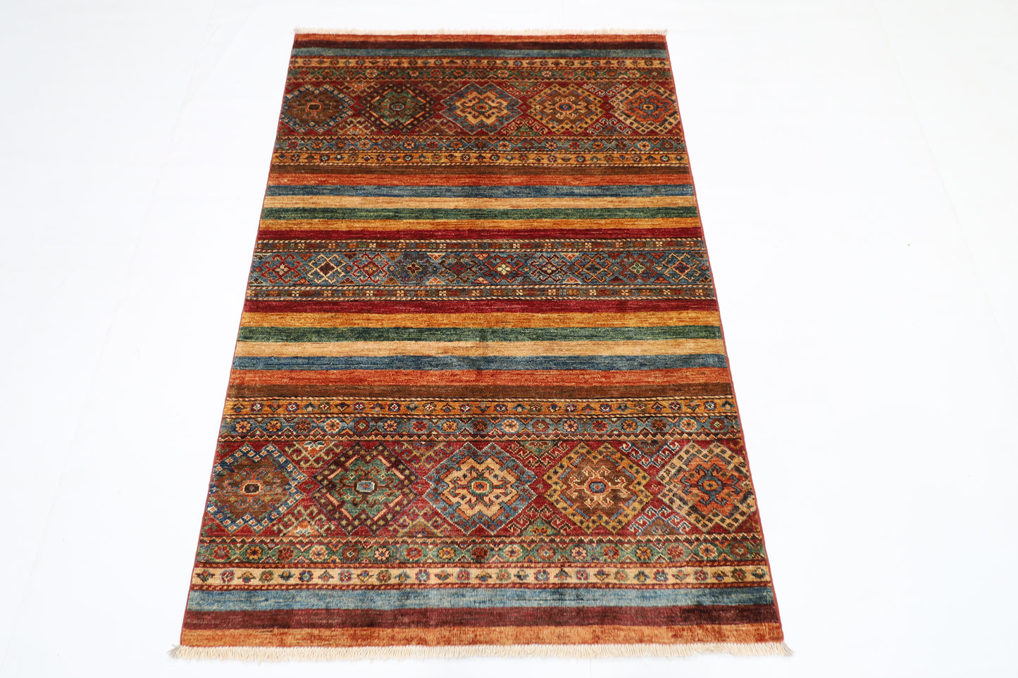104 x 151 cm | Khorjun Afghan Hand Knotted Carpet