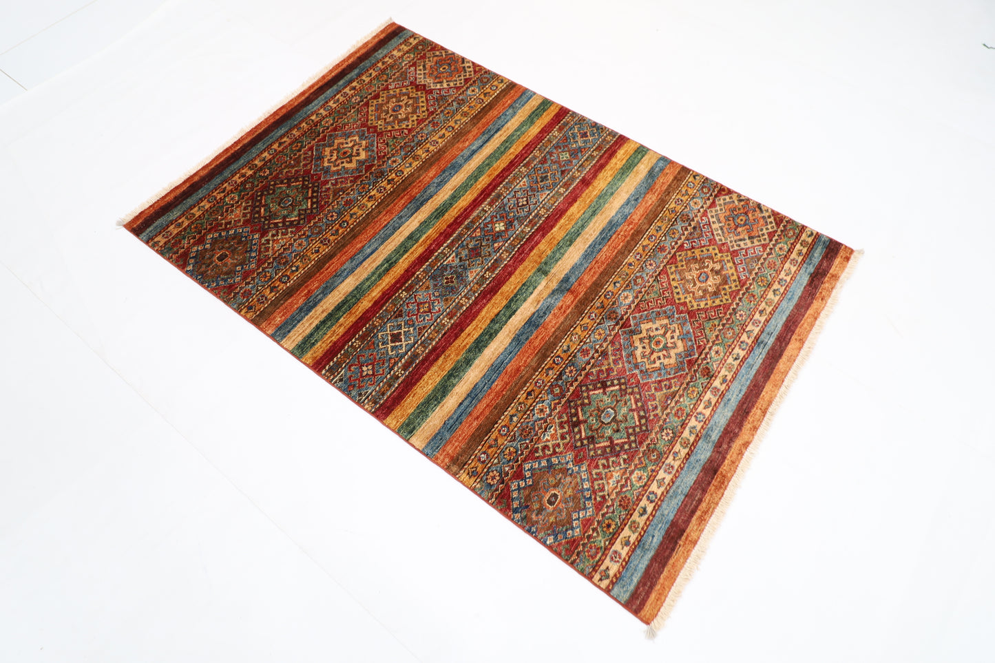 104 x 151 cm | Khorjun Afghan Hand Knotted Carpet