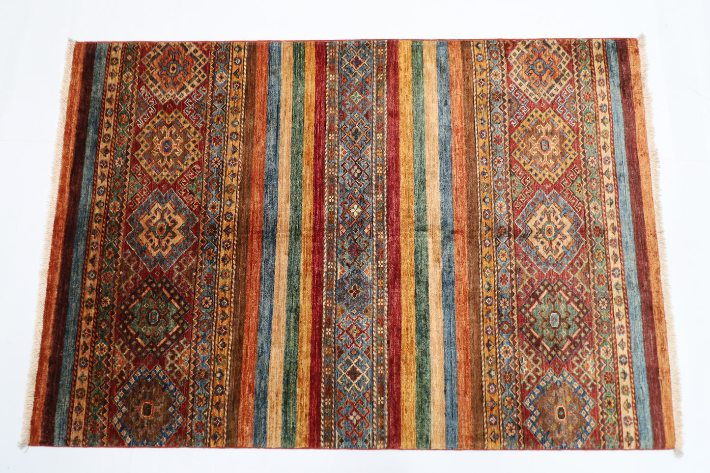 104 x 151 cm | Khorjun Afghan Hand Knotted Carpet