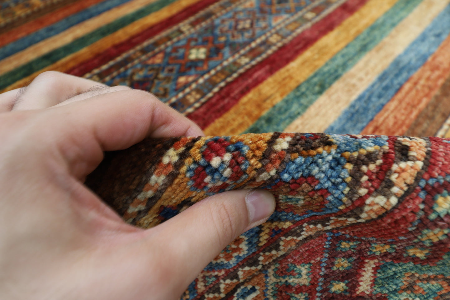 104 x 151 cm | Khorjun Afghan Hand Knotted Carpet