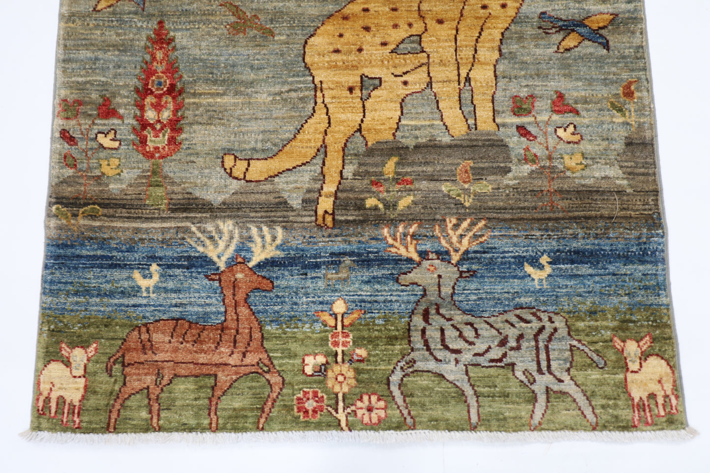 100 x 149 cm | Animal Gabbeh Afghan Hand Knotted Carpet