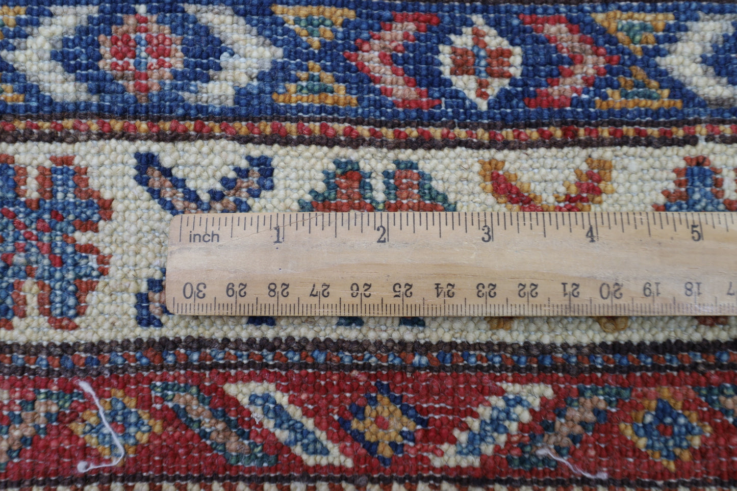 81 x 134 cm | Kazak Grey Afghan Hand Knotted Carpet