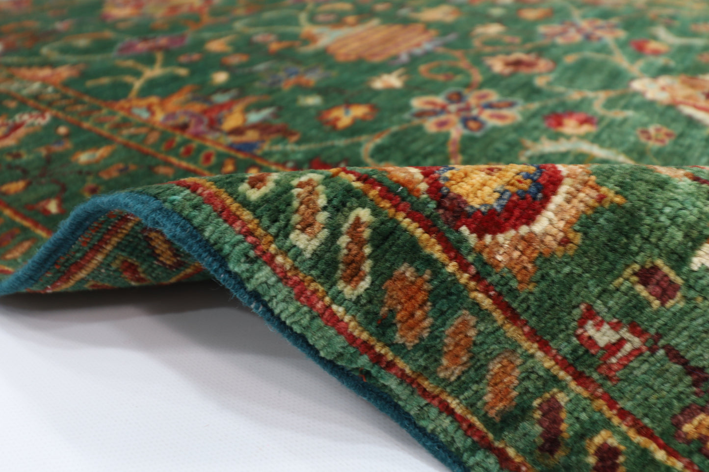 86 x 127 cm | Sultani Green Afghan Hand Knotted Carpet