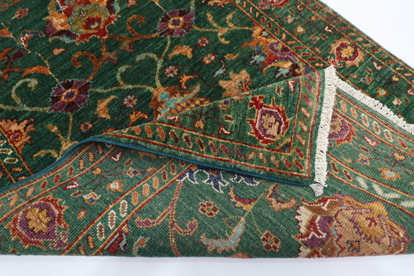 86 x 127 cm | Sultani Green Afghan Hand Knotted Carpet
