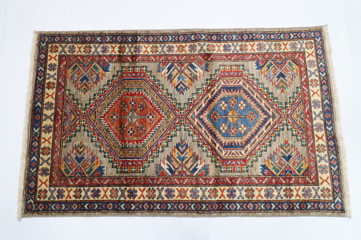 83 x 134 cm | Kazak Afghan Hand Knotted Carpet