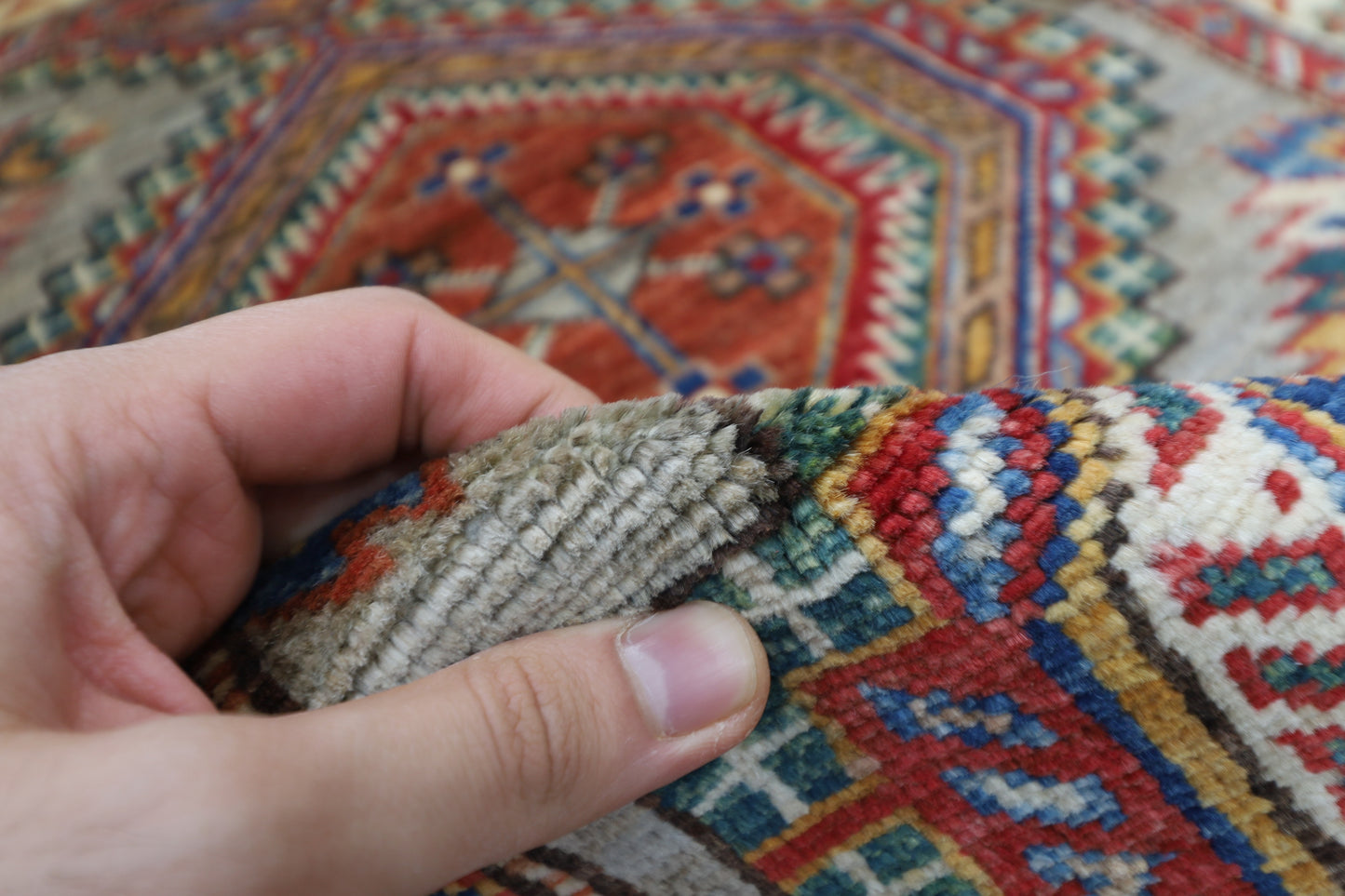 83 x 134 cm | Kazak Afghan Hand Knotted Carpet