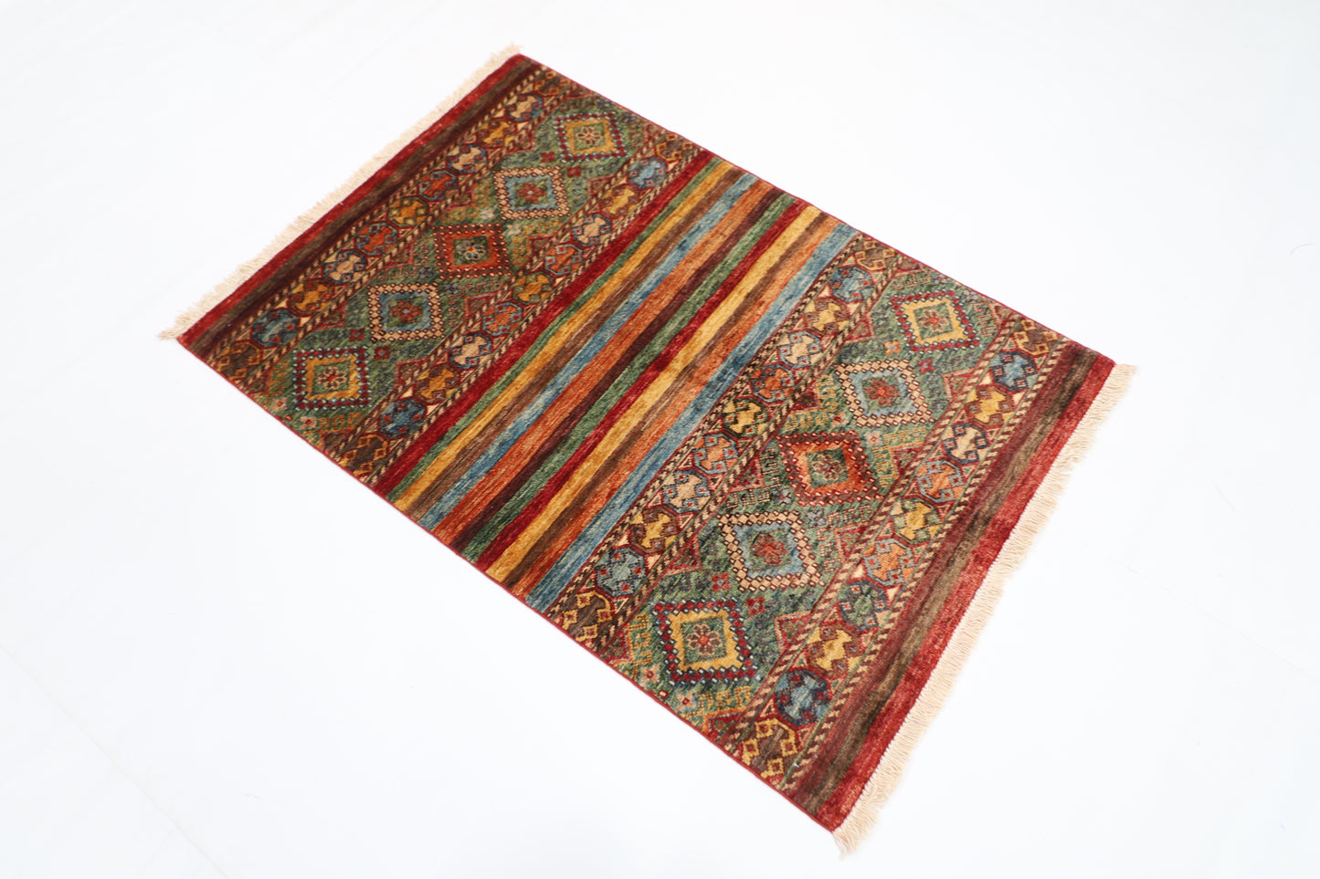 85 x 123 cm | Khorjun Afghan Hand Knotted Carpet