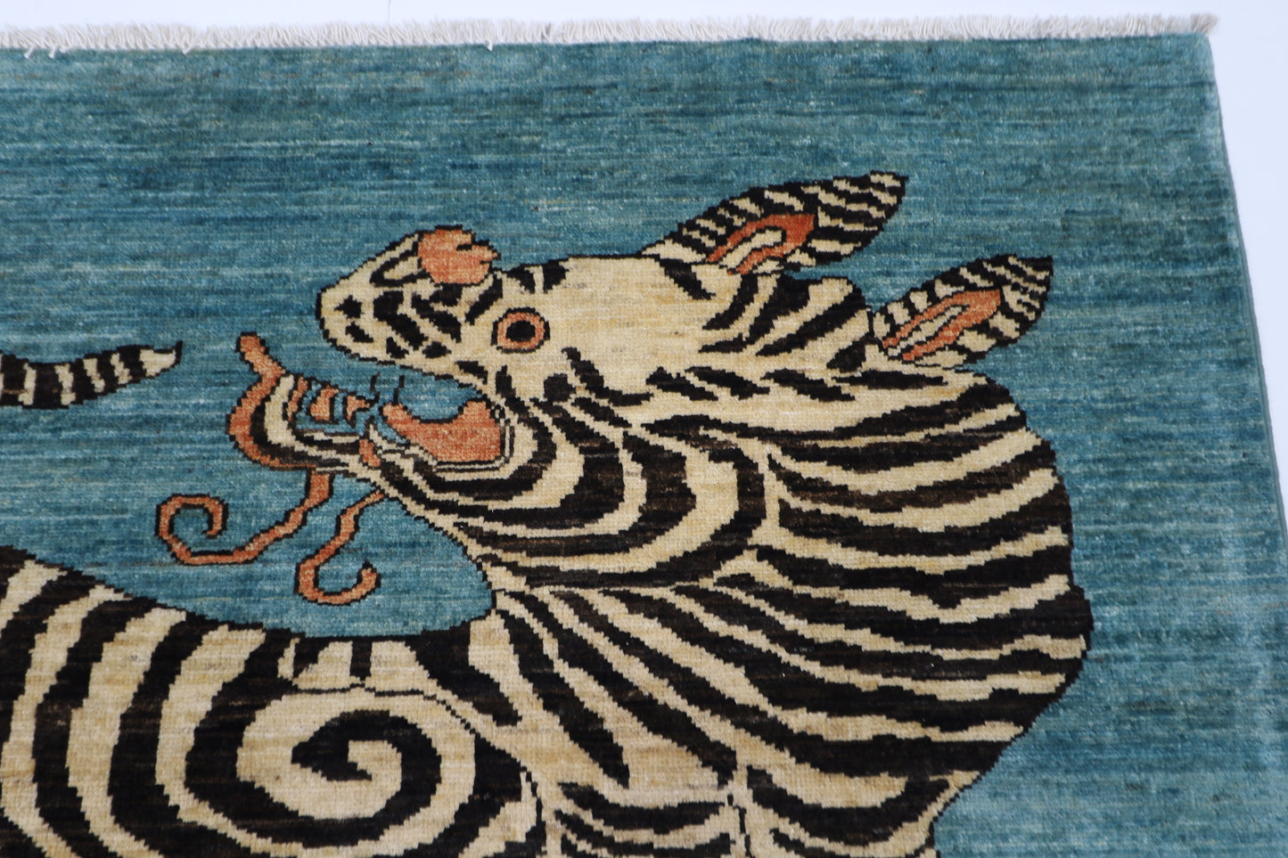 151 x 100 cm | Tibetan Tiger Afghan Hand Knotted Carpet