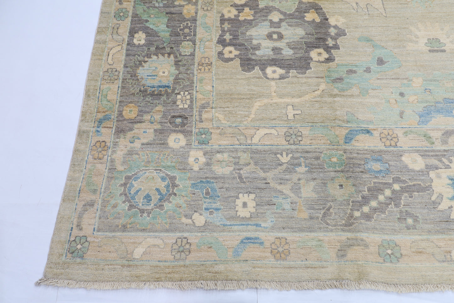 307 x 418 cm | Oushak Afghan Tribal Hand Knotted Natural Veg Dye Wool Carpet