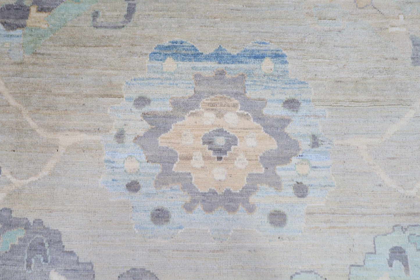307 x 418 cm | Oushak Afghan Tribal Hand Knotted Natural Veg Dye Wool Carpet