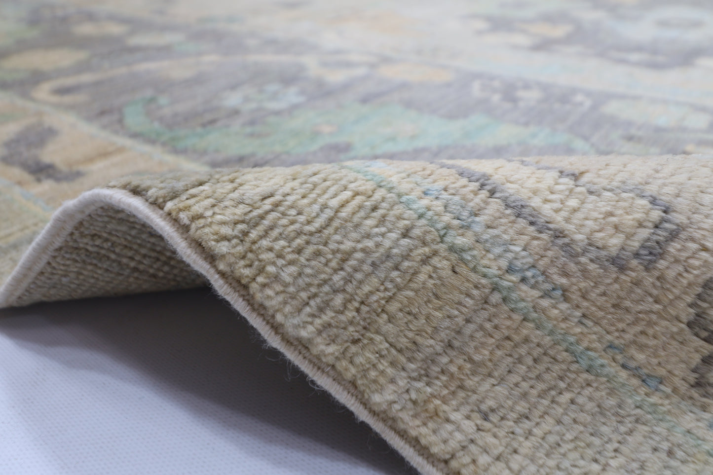 307 x 418 cm | Oushak Afghan Tribal Hand Knotted Natural Veg Dye Wool Carpet