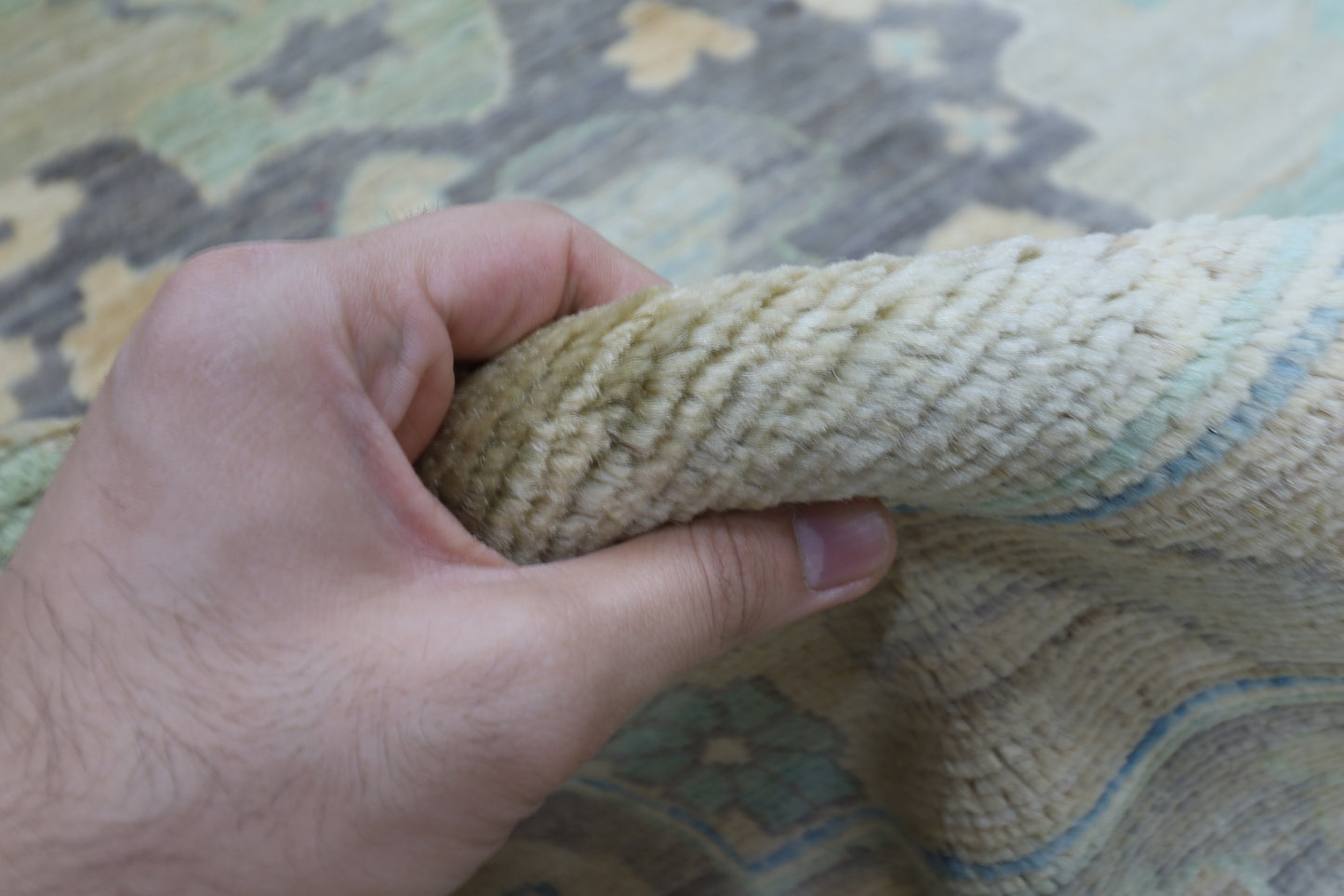 307 x 418 cm | Oushak Afghan Tribal Hand Knotted Natural Veg Dye Wool Carpet