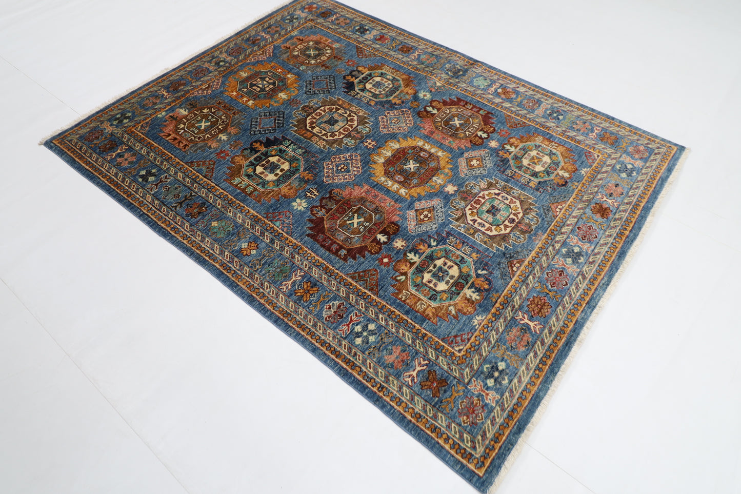 156 x 200 cm | Ersari Afghan Tribal Hand Knotted Natural Veg Dye Wool Carpet
