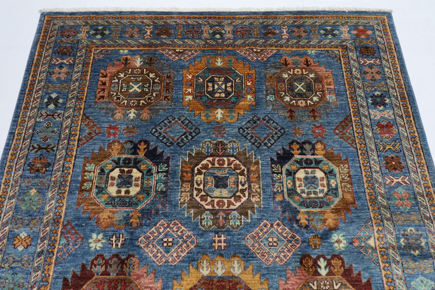 156 x 200 cm | Ersari Afghan Tribal Hand Knotted Natural Veg Dye Wool Carpet