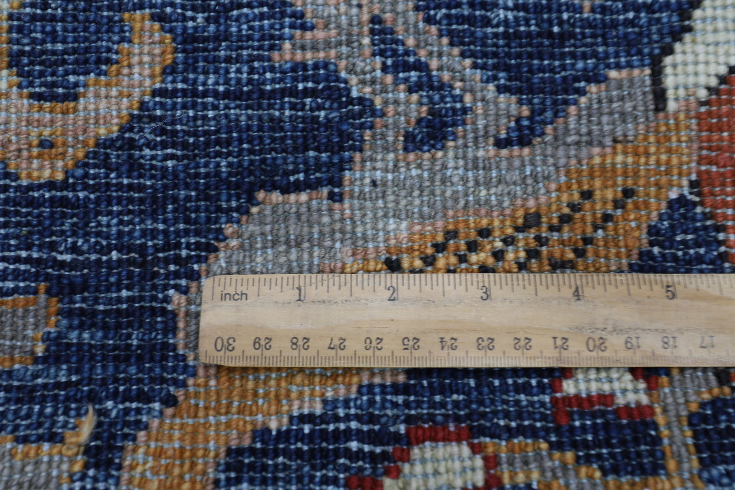 80 x 280 cm | Birds Navy Afghan Tribal Hand Knotted Natural Veg Dye Wool Runner