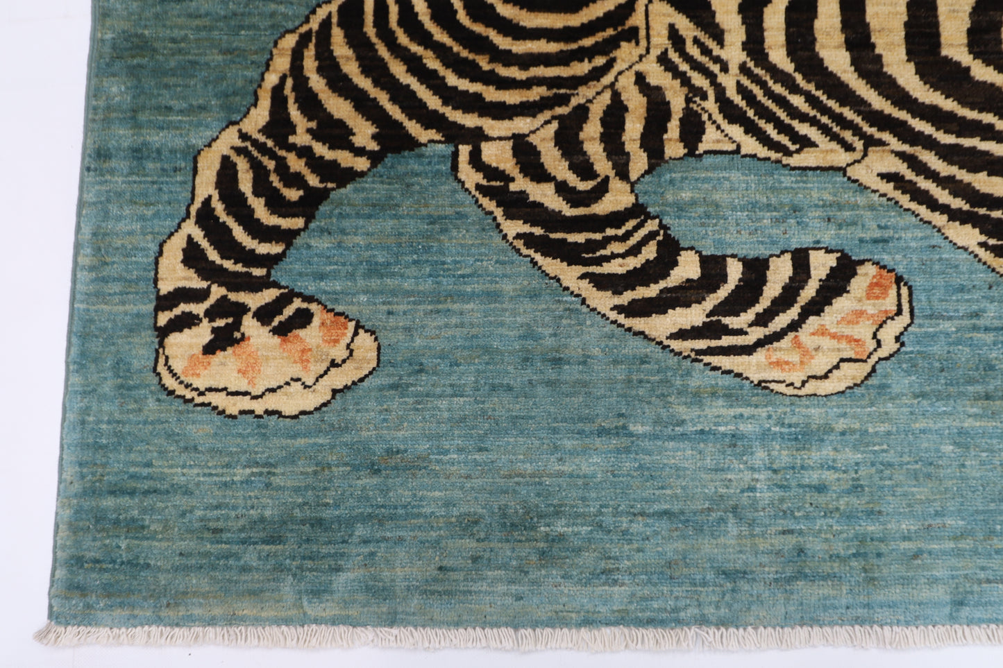 149 x 101 cm | Tibetan Tiger Afghan Hand Knotted Carpet