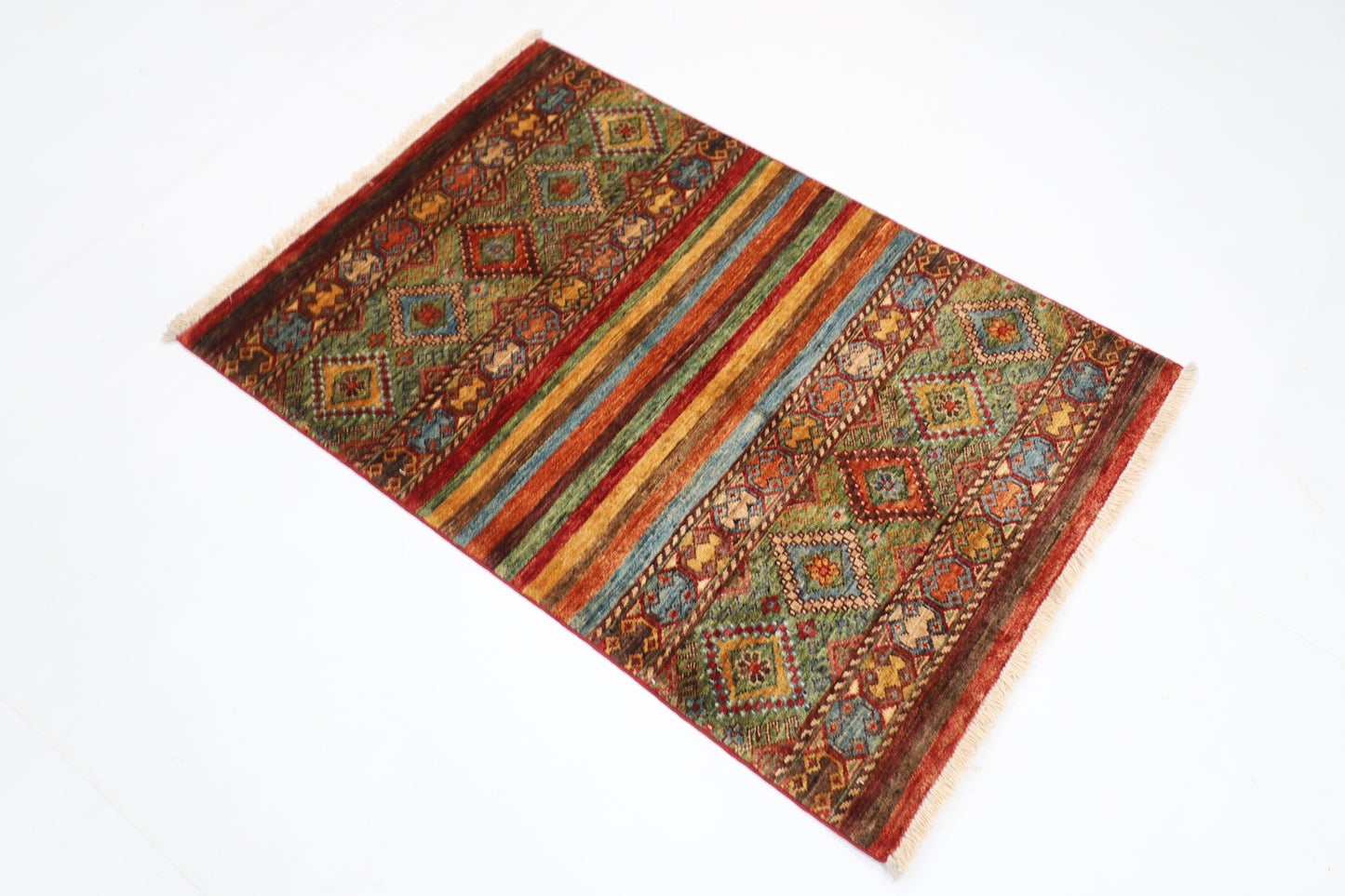 82 x 120 cm | Khorjun Afghan Tribal Hand Knotted Carpet