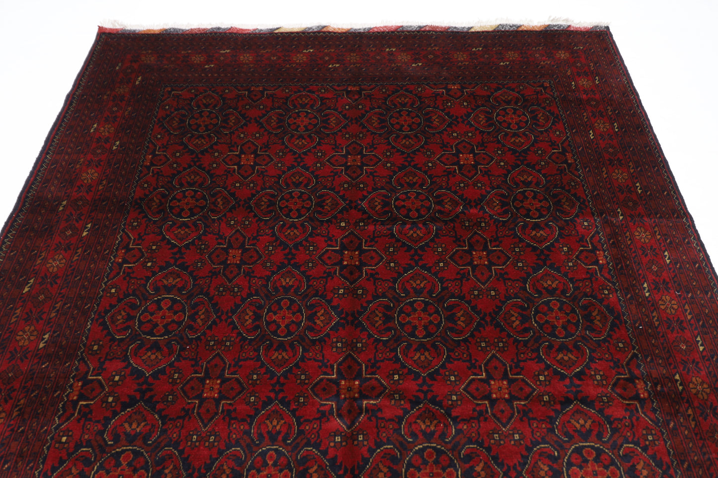 197 x 299 cm | Khal Mohammadi Afghan Tribal Hand Knotted Wool Carpet