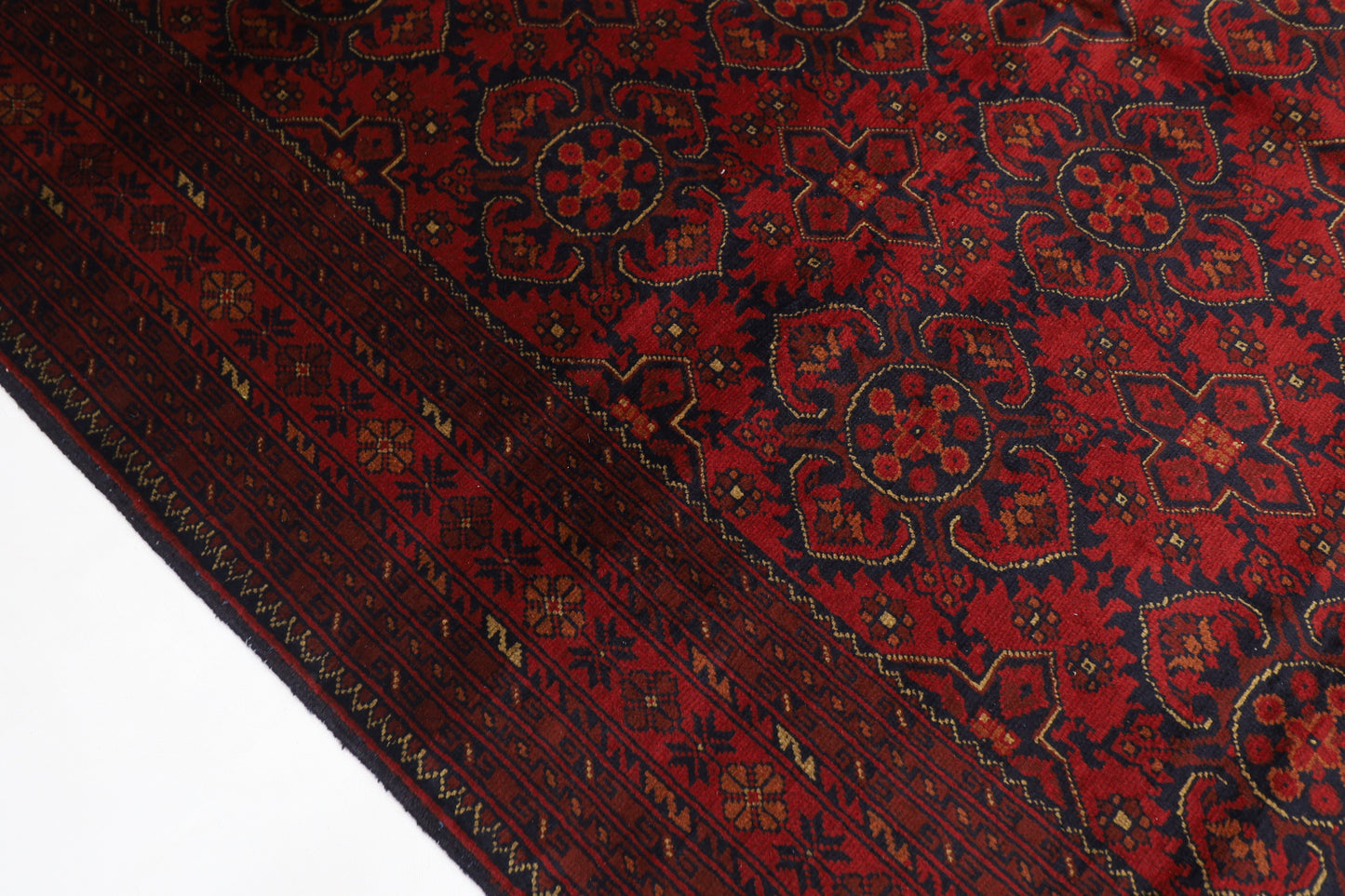 197 x 299 cm | Khal Mohammadi Afghan Tribal Hand Knotted Wool Carpet