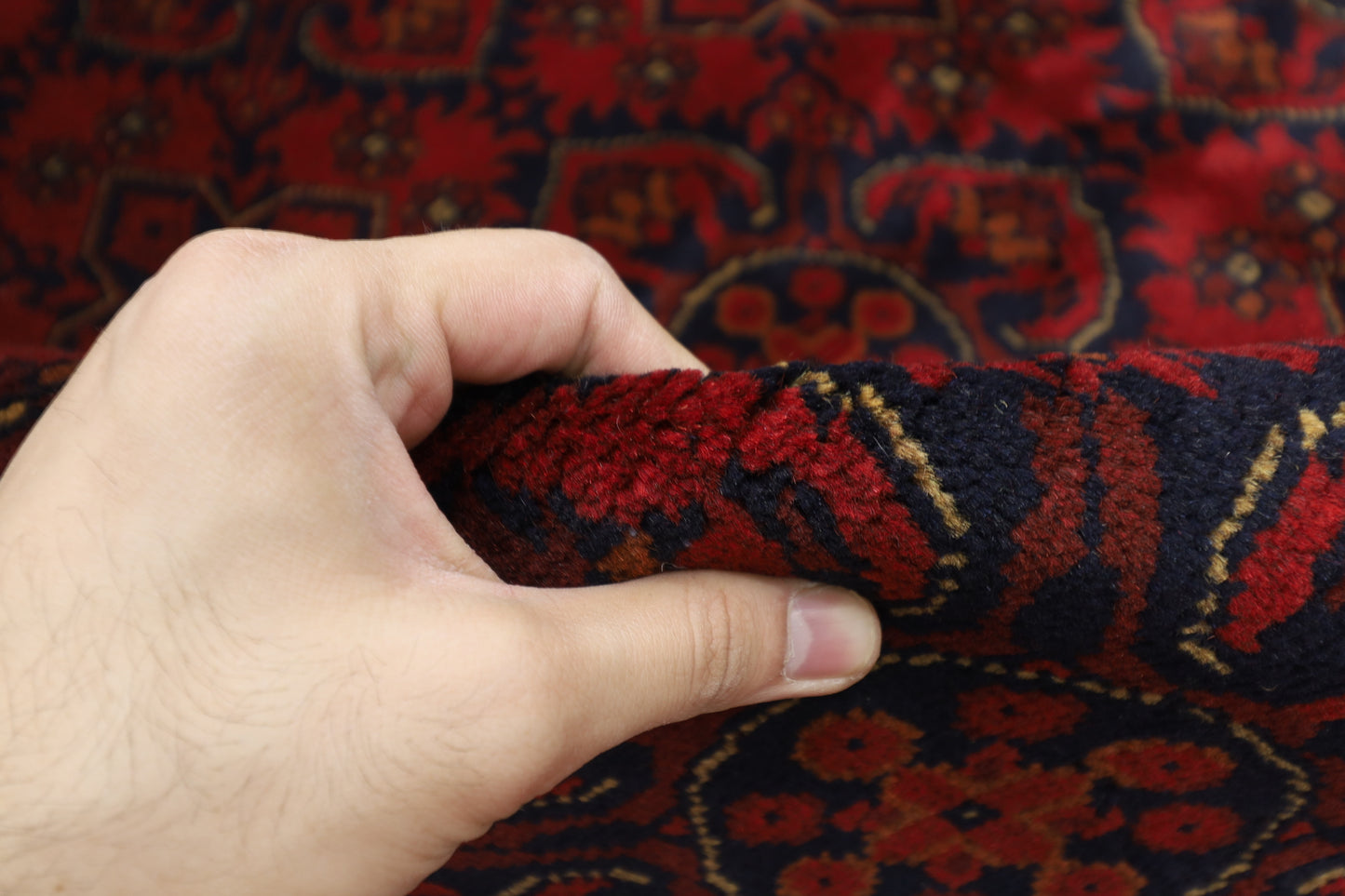 197 x 299 cm | Khal Mohammadi Afghan Tribal Hand Knotted Wool Carpet