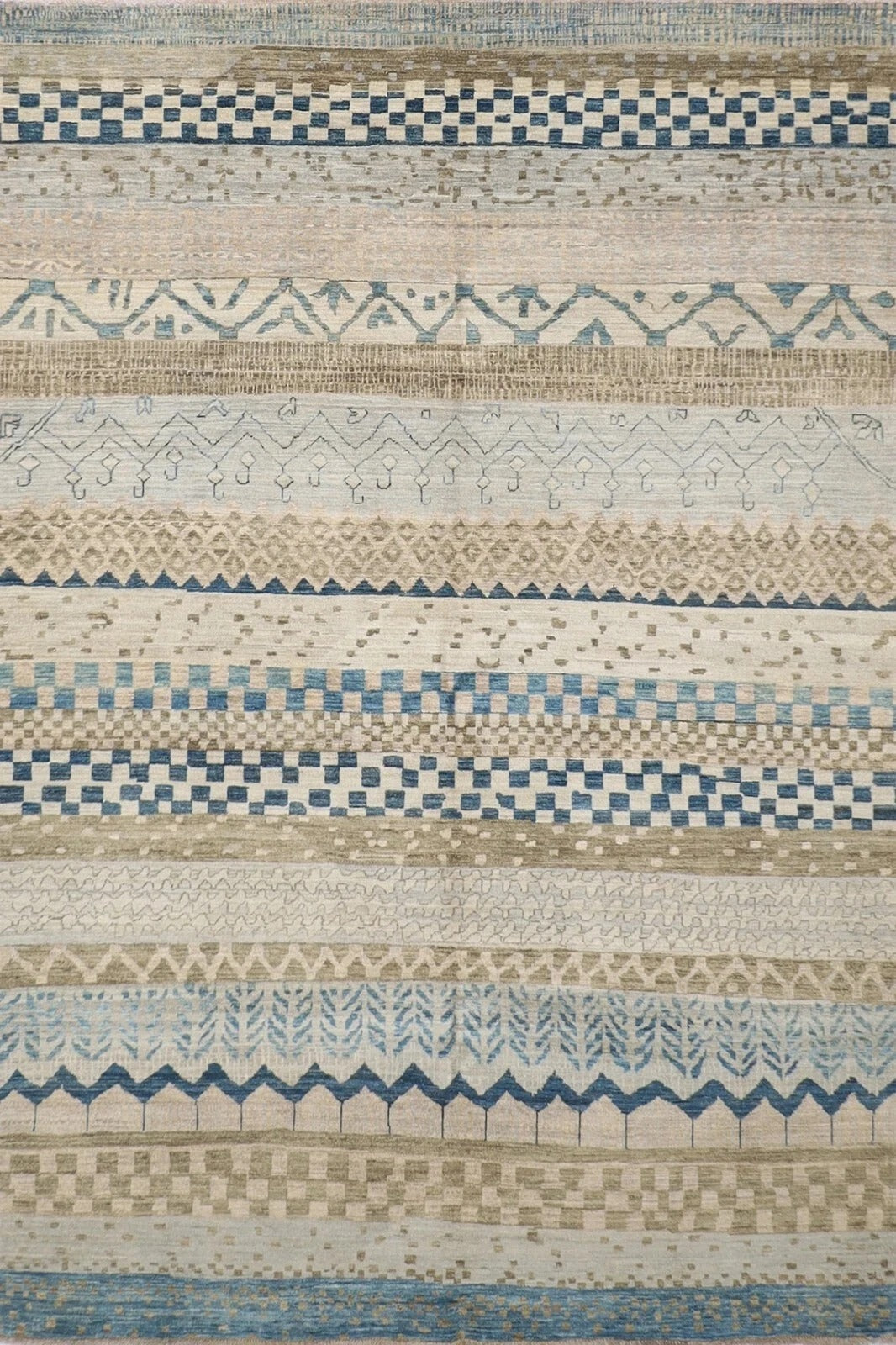 187 x 257 cm | Gabbeh Blue Afghan Tribal Hand Knotted Veg Dye Wool Carpet