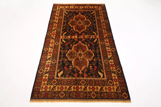 115 x 200 cm | Baluch Afghan Tribal Hand Knotted Veg Dye Wool carpet