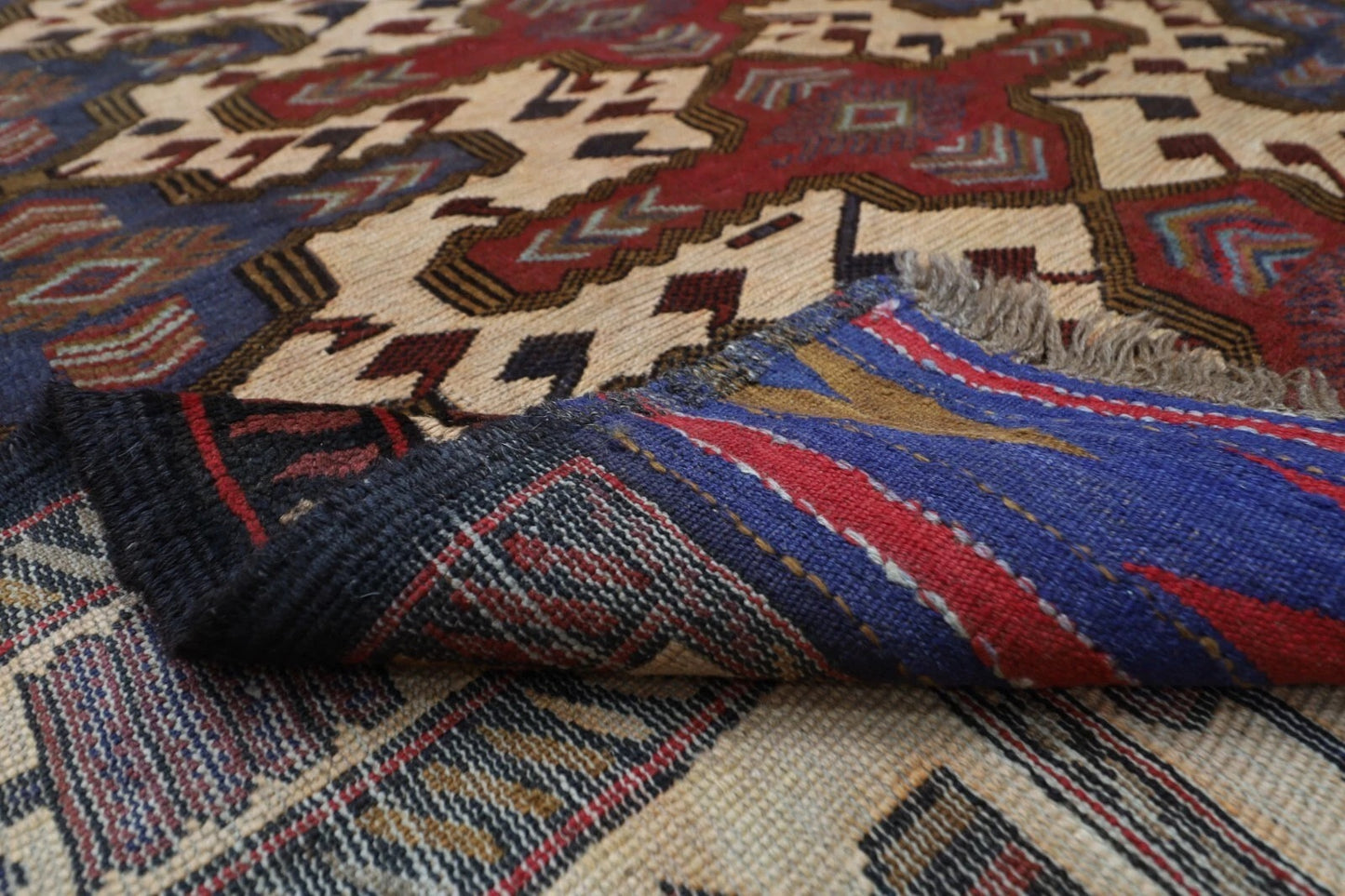 174 x 260 cm | Barjesta Flat Weaved Afghan Tribal Hand Knotted Wool Carpet kilim