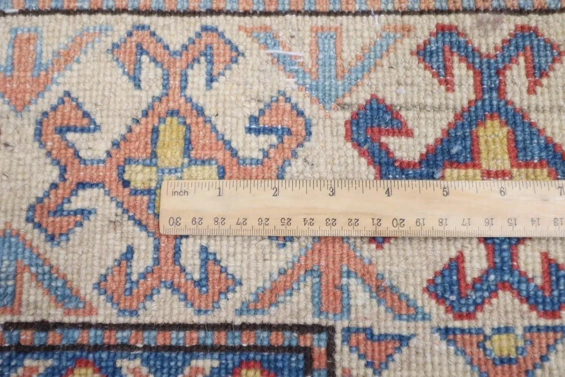 153 x 183 cm | Kazak Tribal Hand Knotted Veg Dye Wool Carpet