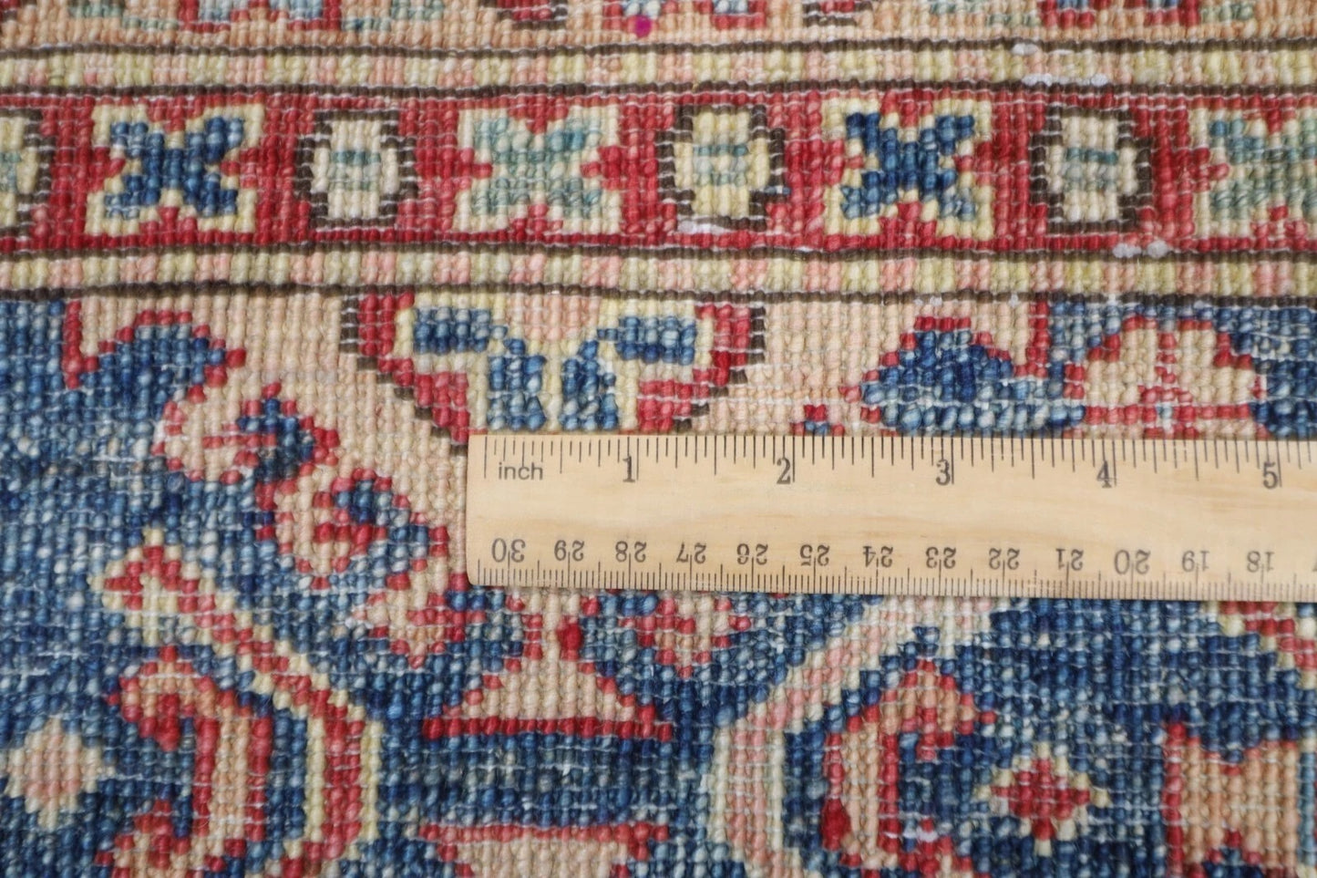 188 x 268 cm | Kazak Red Afghan Tribal Hand Knotted Veg Dye Wool Carpet