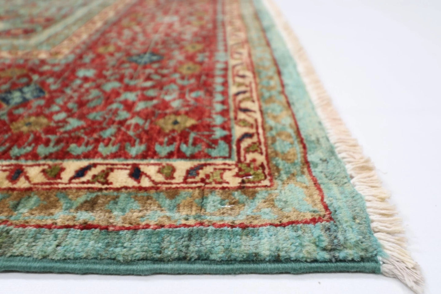 179 x 241 cm | Mamluk Afghan Tribal Hand Knotted Veg Dye Wool Carpet