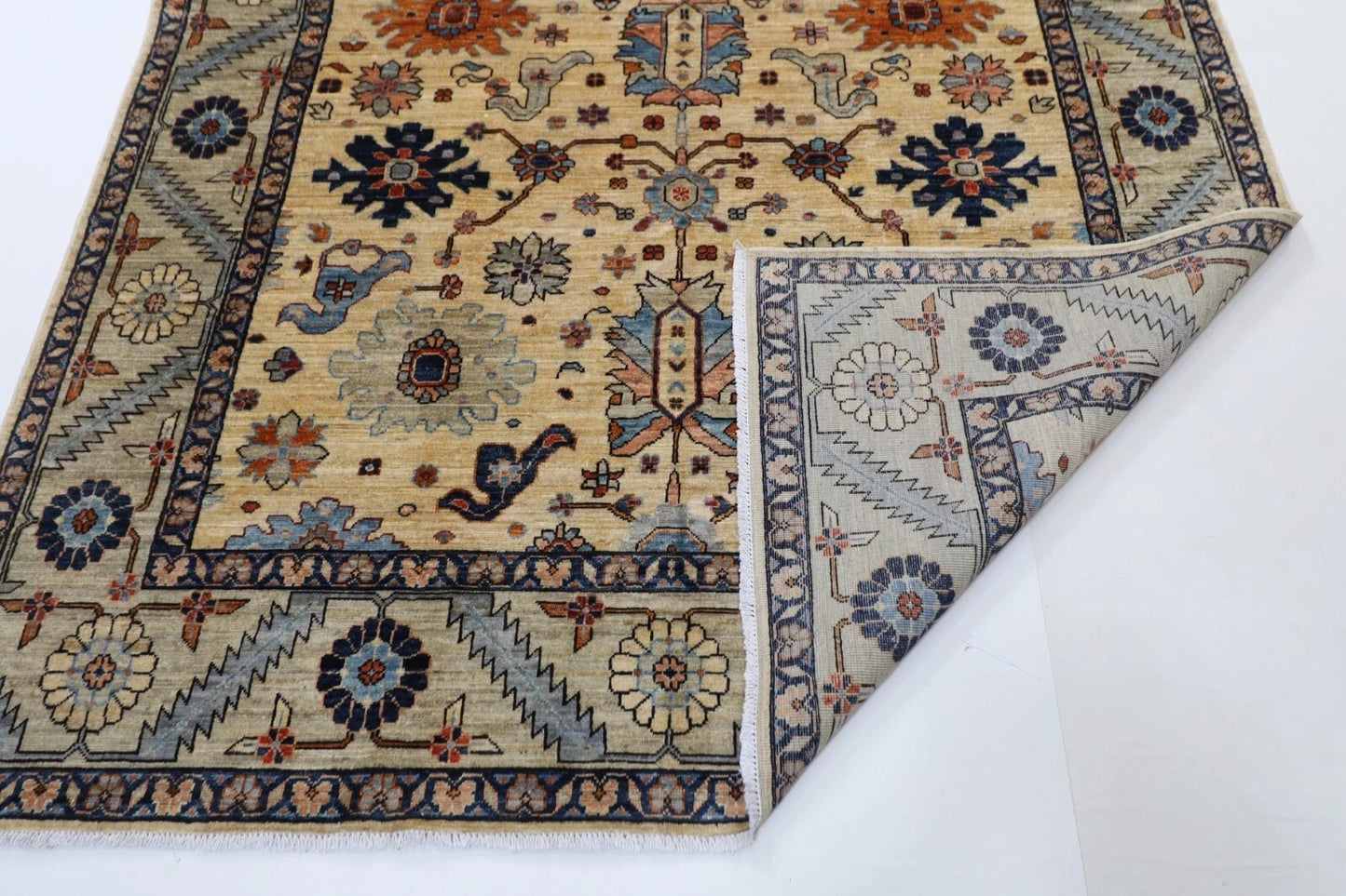 180 x 278 cm |  Bidjar Beige Afghan Tribal Hand Knotted Veg Dye Wool carpet