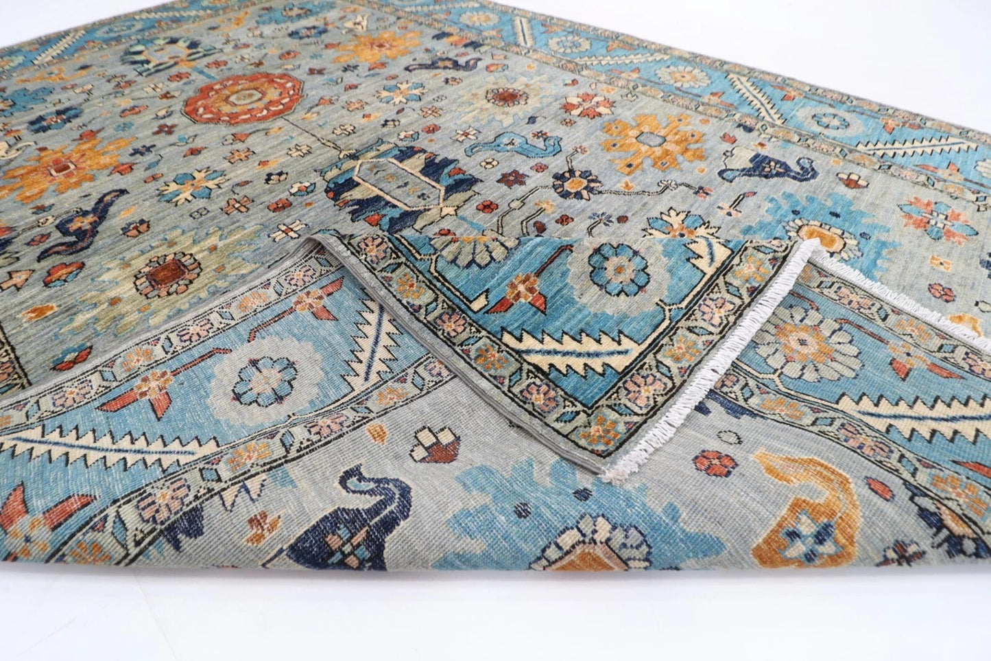 185 x 276 cm |  Bidjar Gray Afghan Tribal Hand Knotted Veg Dye Wool carpet