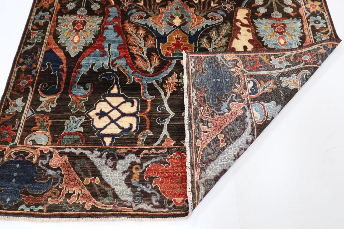 180 x 275 cm | Bidjar Dark Brown Afghan Tribal Hand Knotted Veg Dye Wool carpet