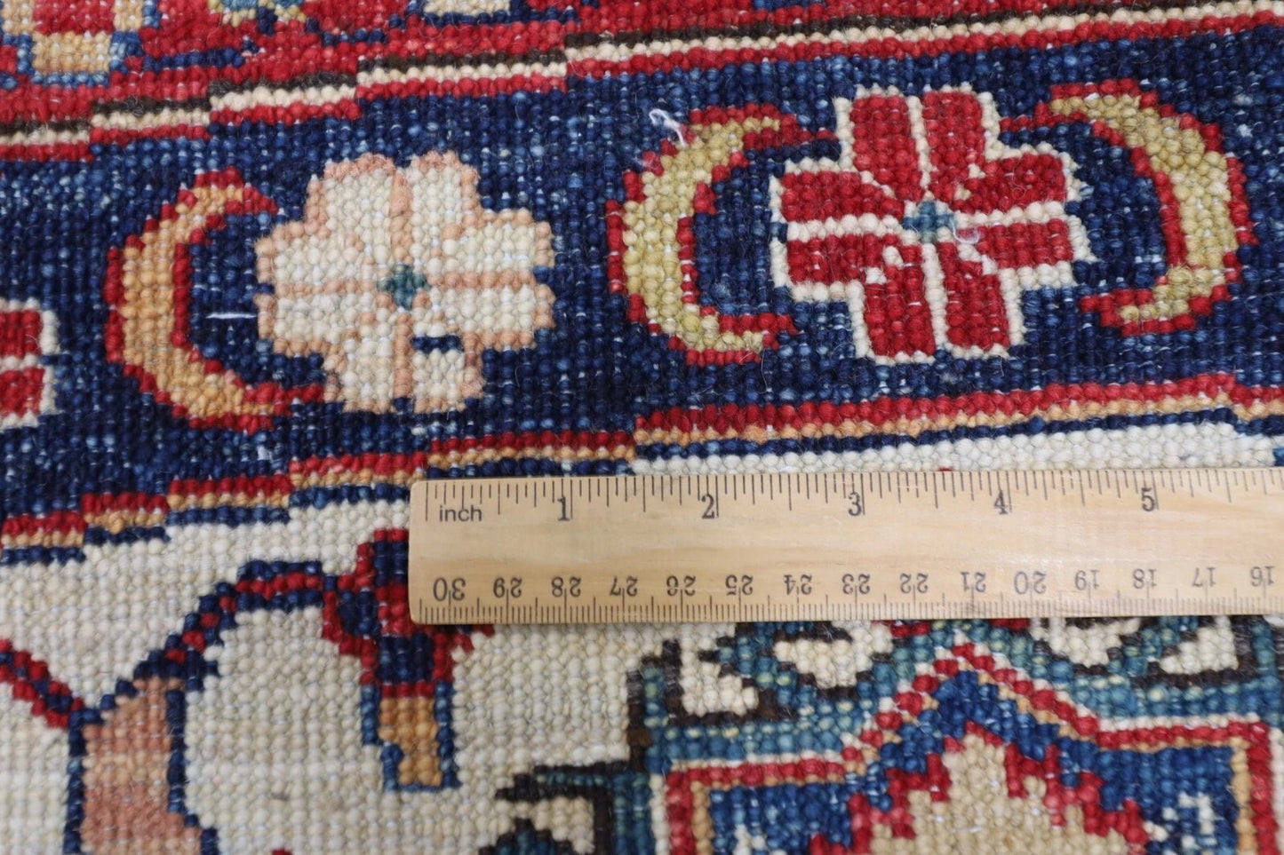 247 x 252 cm | Kazak Afghan Tribal Hand Knotted Wool Round Carpet