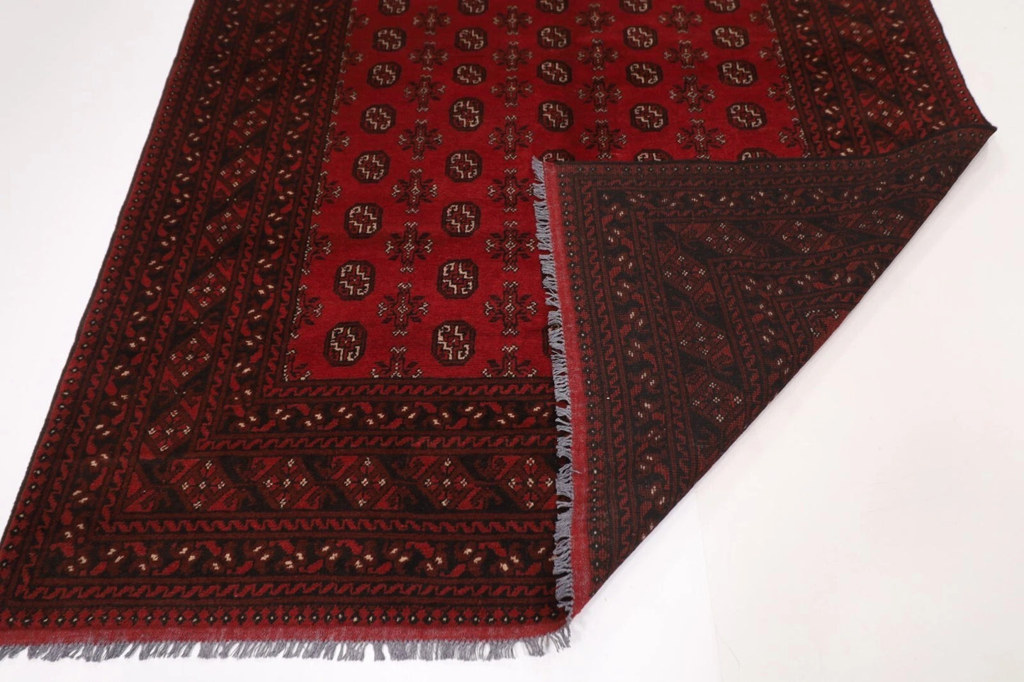 200 x 293 cm | Akja Bokhara Afghan Tribal Hand Knotted Carpet