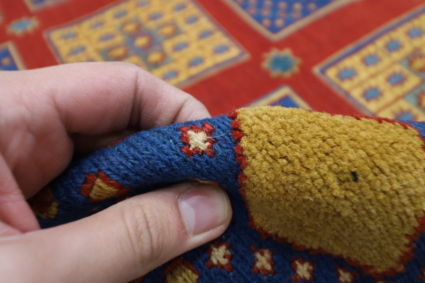 188 x 234 cm | Kilim Afghan Tribal Hand Knotted Veg Dye Wool Carpet
